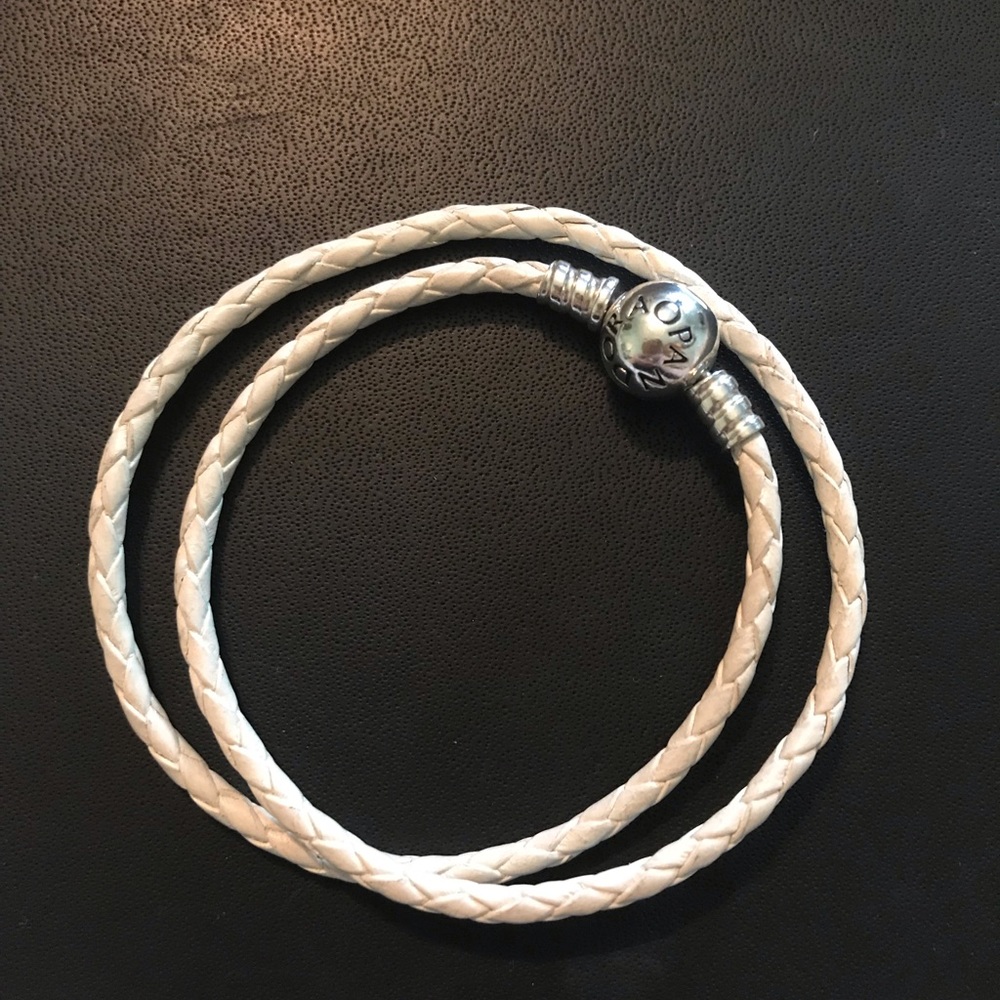 Pandora White Leather Bracelet